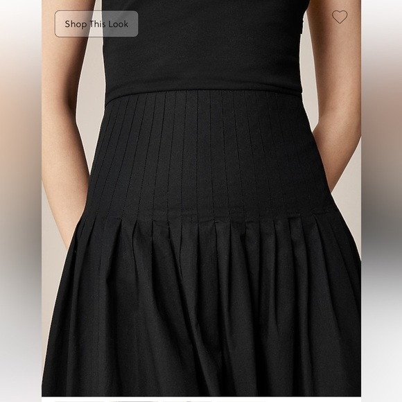NWT J Crew pintuck mixy dress in Black - Picture 2 of 10